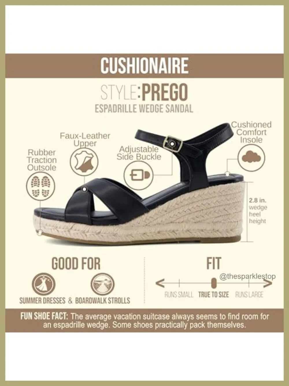 Cushioned Faux Leather Espadrille Wedge Sandals with Adjustable Ankle Strap